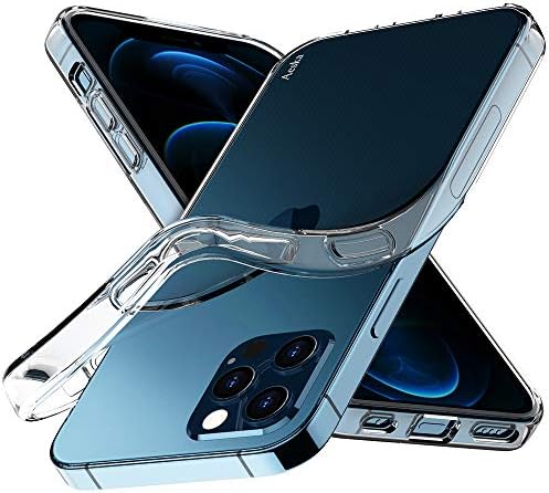 מארז אייפון 12 של Aeska, iPhone 12 Pro Case, Ultra [Slim Thin] גמיש TPU ברורה [עמיד בפני שריטות] גומי גומי רך עור סיליקון מגן על כיסוי